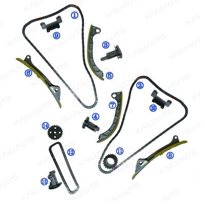 Plastic PA66 / PA46 Timing Chain Kit For Hyundai Genesis G80 V8 G8BE 5.0L17-20