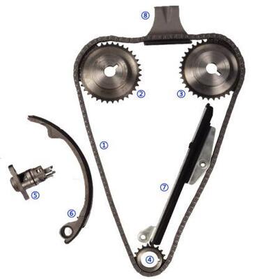 Plastic PA66 / PA46 Timing Chain Kit For INFINITI SR20DE/T   SR20DT