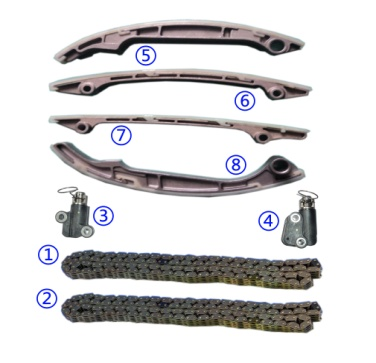 Kunststoff PA66 / PA46 Zeitkette für INFINITI QX56 VK56DE V8 5.6L 5552cc 04-06