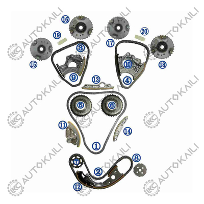 Zeitketten für AUDI/VW CPAA/CVBA/CLXA AUDI A8L 4H8 150KW 2.5L 09-14 A6L 4X8/C7 140KW 2.5L 10-15 06E109465BC 108L