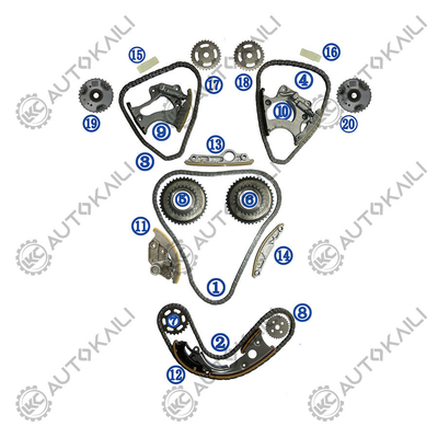 Zeitkette für AUDI VW Touareg CYJA 235KW 3.0TSI 11-16 A4L A6L A7 A5 Q5 S5 SQ5 Q7 06E109465BC 108L 06E109465AM