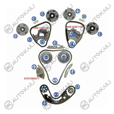 Zeitketten für AUDI / VW A8 4E8 BDX 154KW 2.8FSI 07-10 06E109465BC 108L