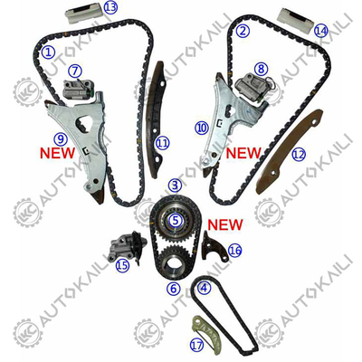 Zeitketten für MERCEDES-BENZ Klasse C W205/A205 M276 3.0T 10-12 A2760500817 8*120L