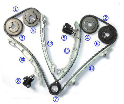Kunststoff PA66 / PA46 Zeitkette für INFINITI QX56 VK56DE V8 5.6L 5552cc 04-06