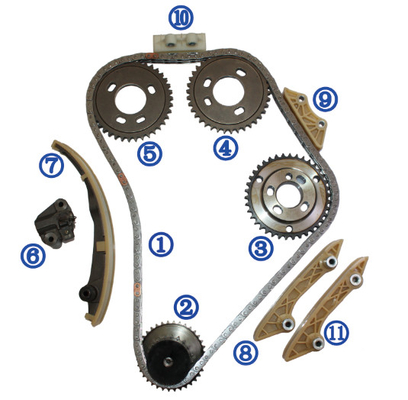 Steuerketteausrüstung für Saal Turnier FORDS MONDEO FAHREN Van Engine TDDI/TDCI/TDE/TD/DI 2.0/2.2/2.4 1102609 2*132L durch