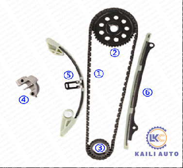 Steuerketteausrüstung für bürgerliche Hybird Maschine L13A1 1.3L 14401-PWA-004 9*126L 14211-PWA-000 HONDA JAZZS MK2