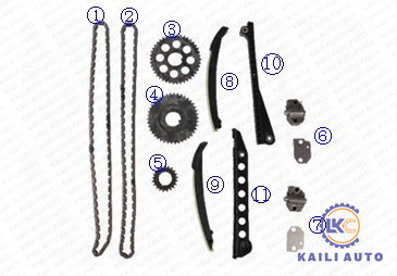 Steuerkette-Satz F6TZ6268AA 8*122 für Ford Excursion E-350 5.4L 330Cu.V8 GASEN SOHC 2001