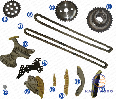 Steuerketteausrüstung für GAS 06-08 07K109120A 94L 07K109231A 84L VW-Käfer-Jetta Rabbits 2.5L S L5
