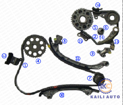 Steuerkette 13506-75050 124L 13540-75030 TOYOTAS 4RUNNER Tacoma 2,7 VVT